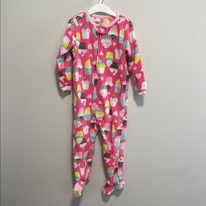 Carter’s Pink Cupcake Print Onesie Pajamas